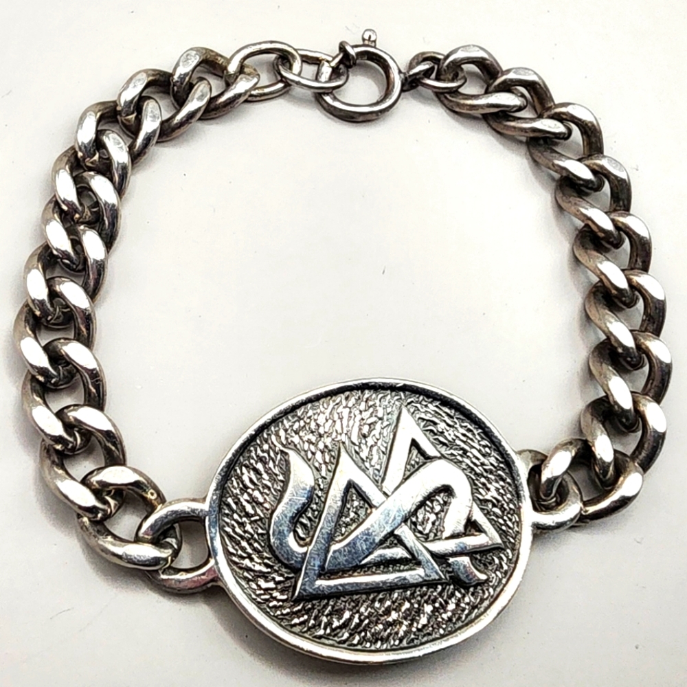 Vintage, Sterling Silver, Scientology, ID bracelet.